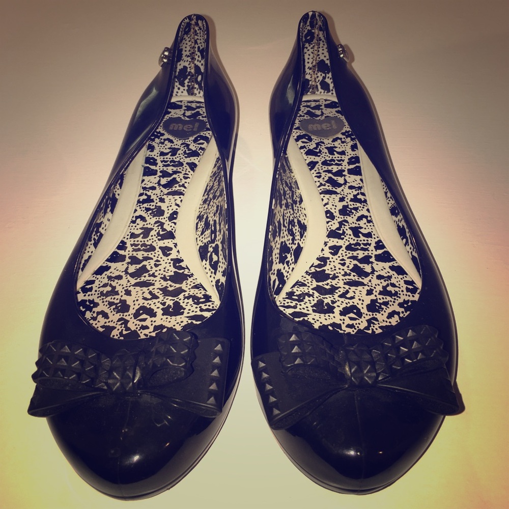 Mel by Melissa black flats with bow